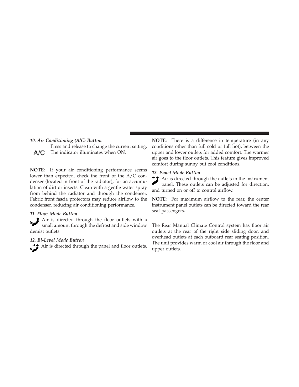 Rear manual climate control — if equipped | Dodge 2011 Grand_Caravan - Owner Manual User Manual | Page 332 / 562