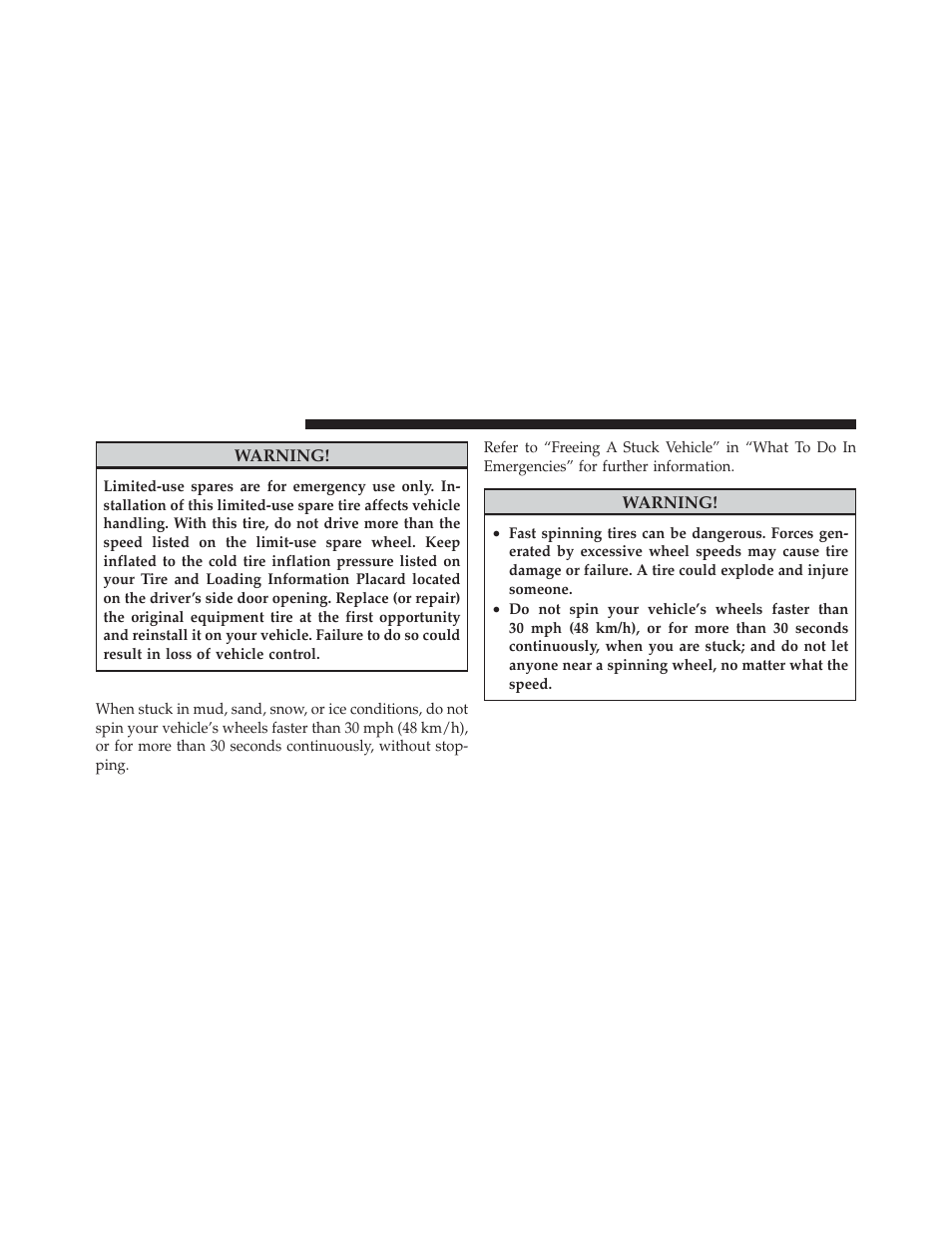 Tire spinning | Dodge 2011 Grand_Caravan - Owner Manual User Manual | Page 394 / 562