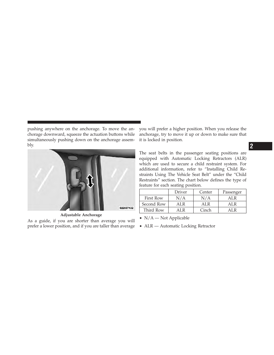 Seat belts in passenger seating positions | Dodge 2011 Grand_Caravan - Owner Manual User Manual | Page 65 / 562