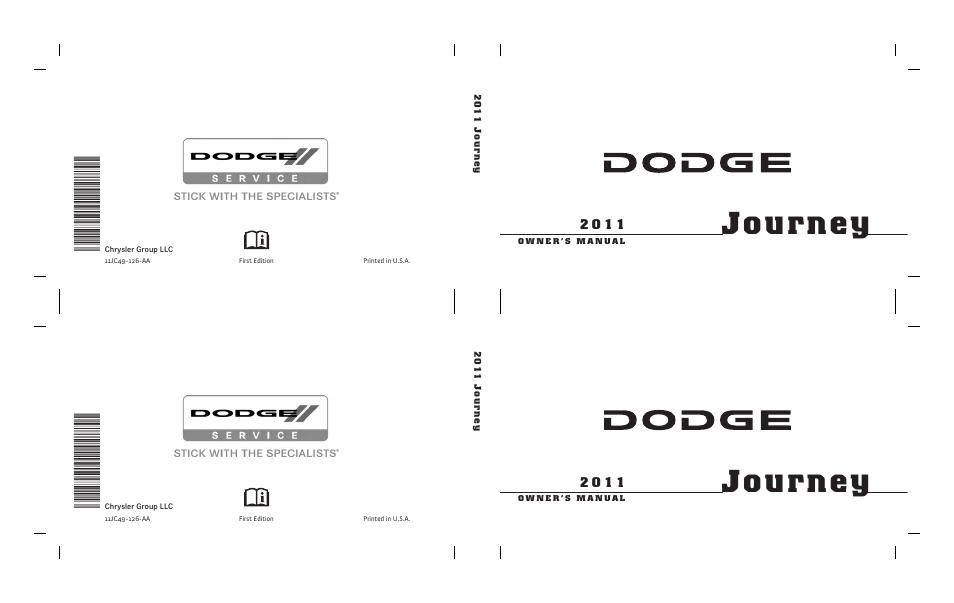 Dodge 2011 Journey - Owner Manual User Manual | 557 pages