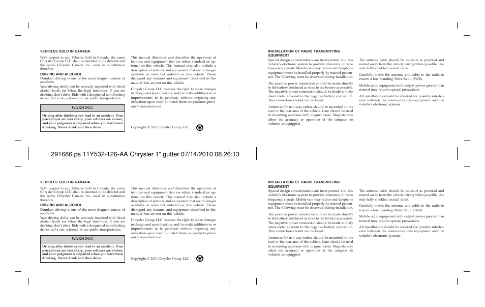 Dodge 2011 Journey - Owner Manual User Manual | Page 2 / 557