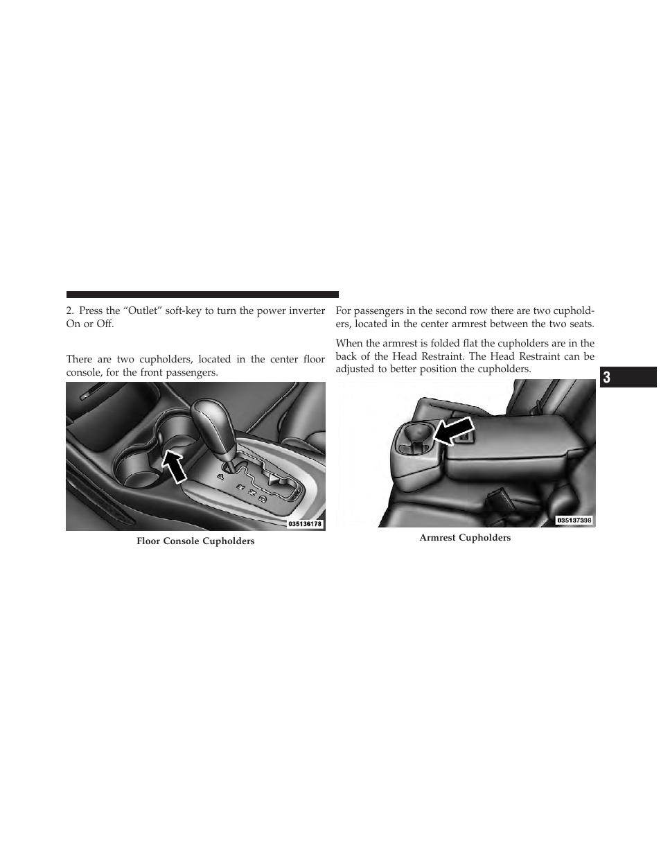 Cupholders | Dodge 2011 Journey - Owner Manual User Manual | Page 239 / 557