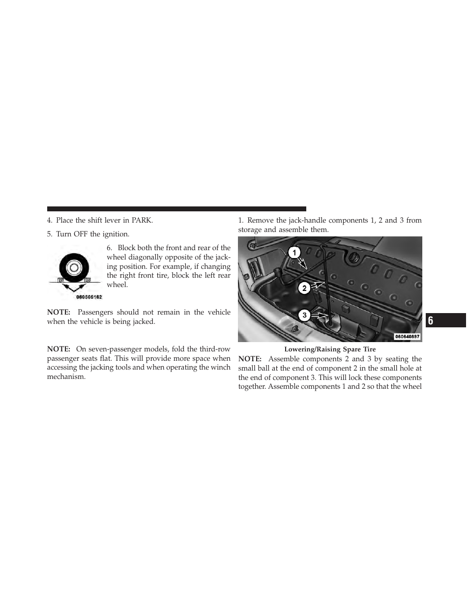 Spare tire removal | Dodge 2011 Journey - Owner Manual User Manual | Page 429 / 557