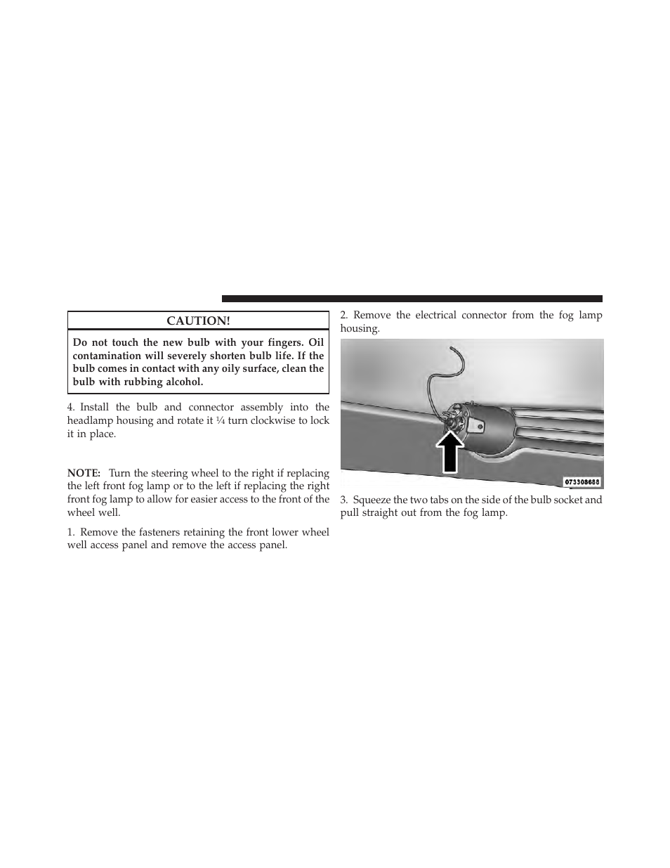 Front fog lamp | Dodge 2011 Journey - Owner Manual User Manual | Page 500 / 557