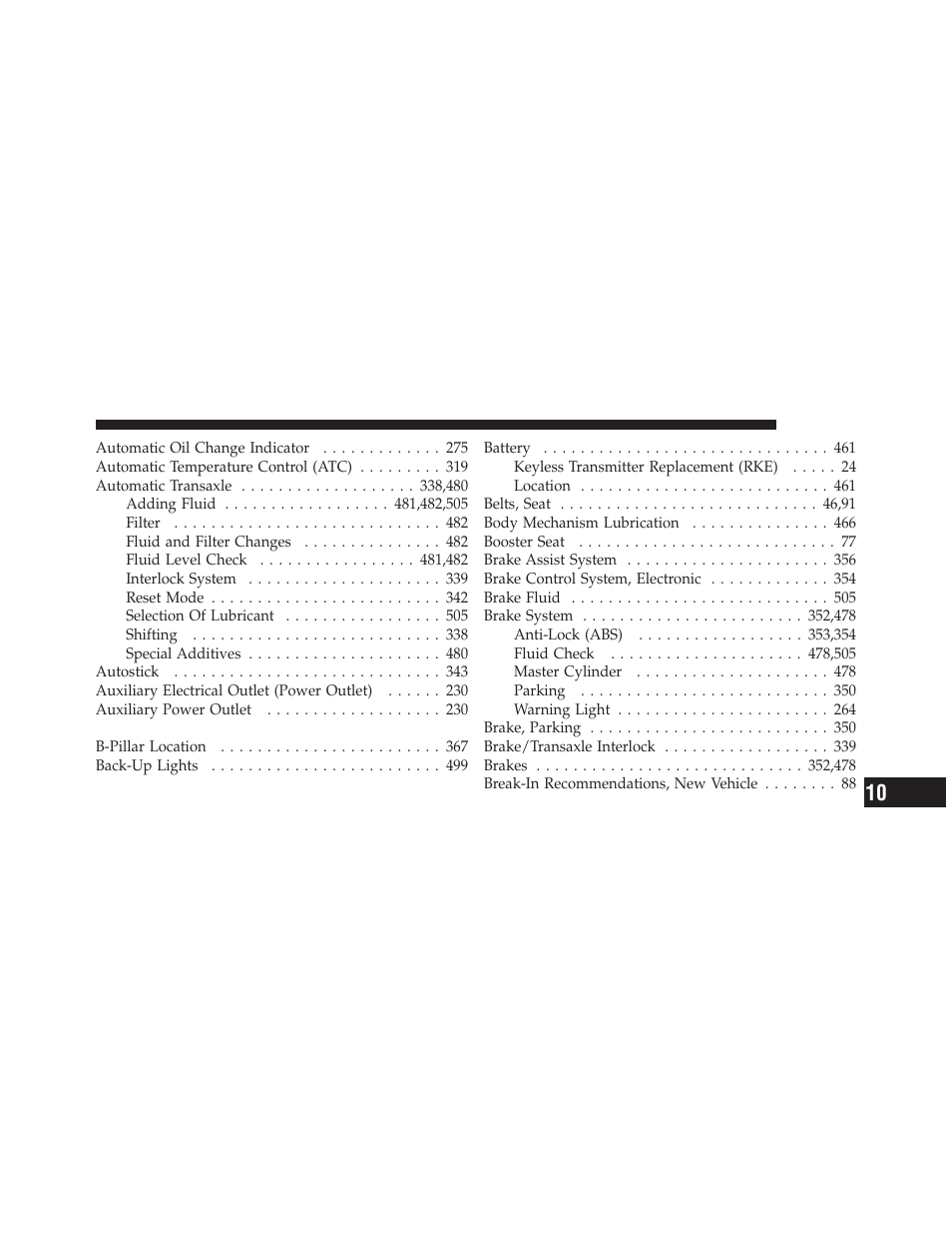 Dodge 2011 Journey - Owner Manual User Manual | Page 535 / 557