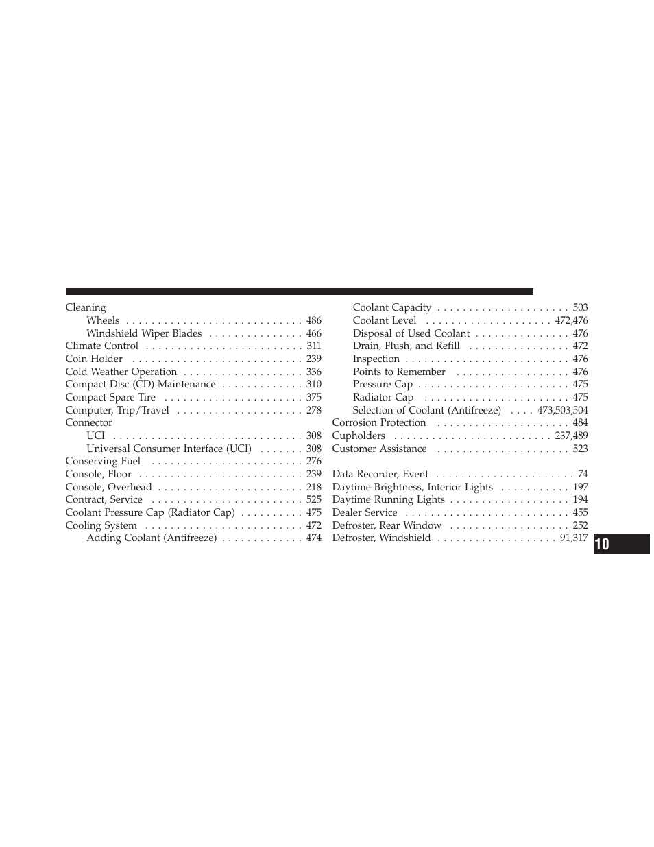 Dodge 2011 Journey - Owner Manual User Manual | Page 537 / 557