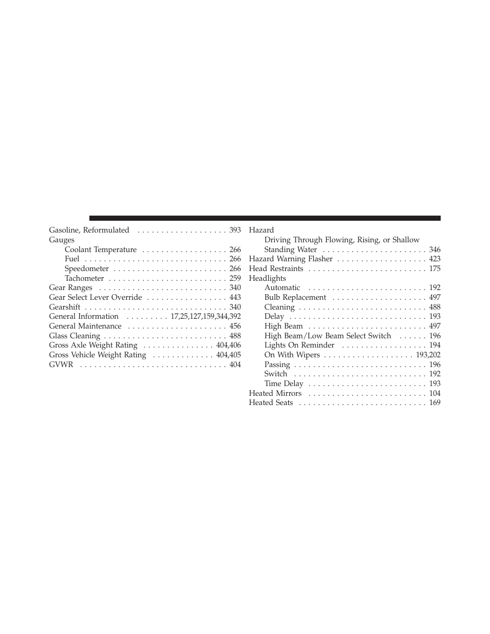 Dodge 2011 Journey - Owner Manual User Manual | Page 542 / 557