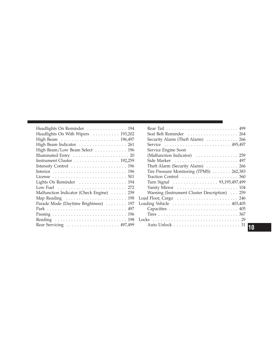 Dodge 2011 Journey - Owner Manual User Manual | Page 545 / 557