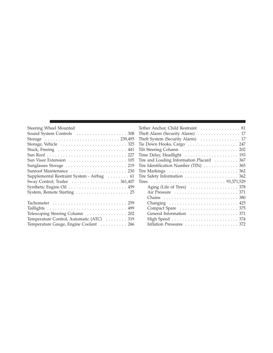 Dodge 2011 Journey - Owner Manual User Manual | Page 552 / 557