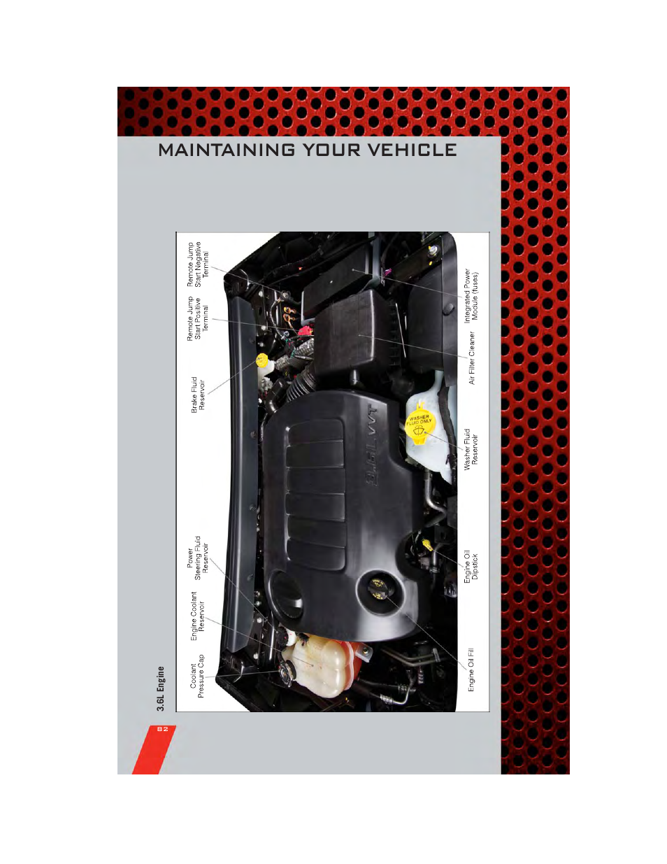 6l engine, Maintaining your vehicle | Dodge 2011 Journey - User Guide User Manual | Page 84 / 108