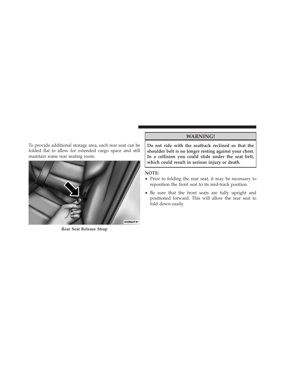 60/40 split folding rear seat with fold-flat, Feature | Dodge 2011 Nitro - Owner Manual User Manual | Page 149 / 497