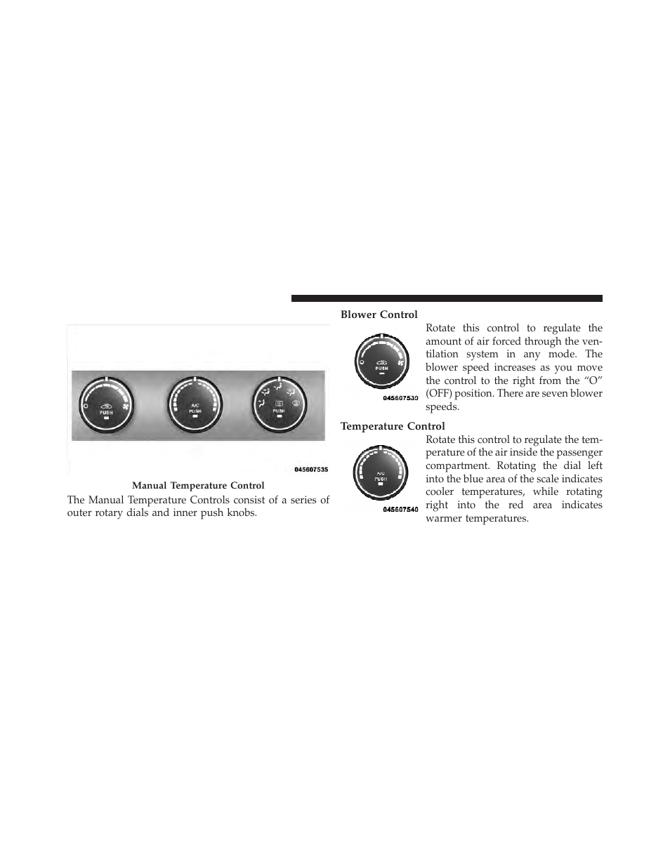 Manual heating and air conditioning | Dodge 2011 Nitro - Owner Manual User Manual | Page 277 / 497