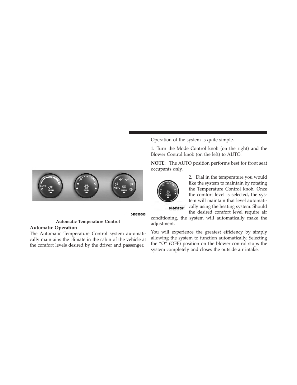 Automatic temperature control (atc) — if equipped, Automatic temperature control (atc), If equipped | Dodge 2011 Nitro - Owner Manual User Manual | Page 281 / 497