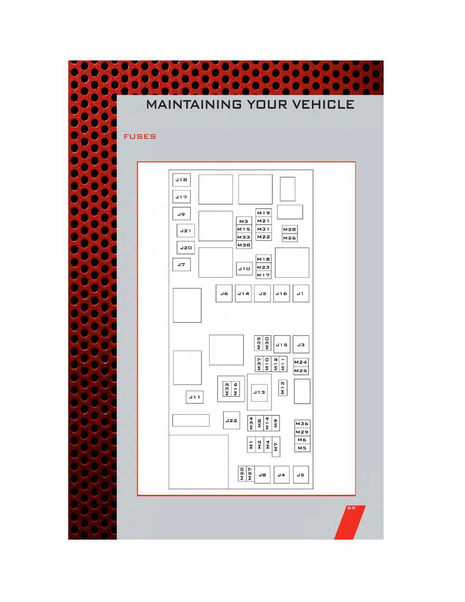 Fuses, Maintaining your vehicle | Dodge 2011 Nitro - User Guide User Manual | Page 71 / 84