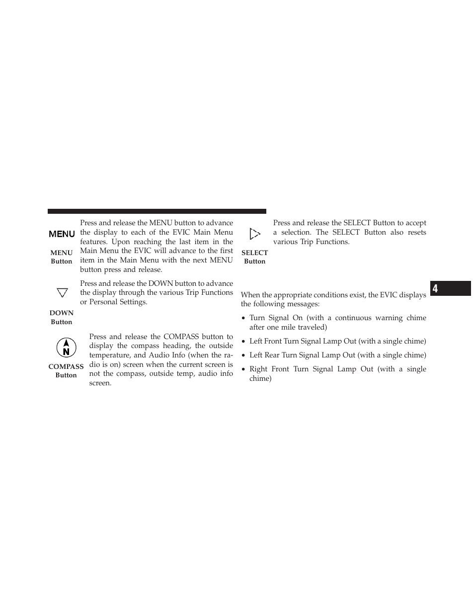 Electronic vehicle information center (evic), Displays | Dodge 2012 Avenger - Owner Manual User Manual | Page 215 / 514