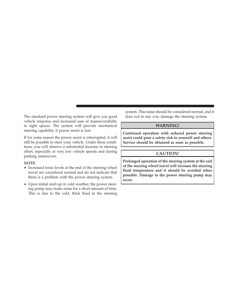 Power steering | Dodge 2012 Avenger - Owner Manual User Manual | Page 326 / 514