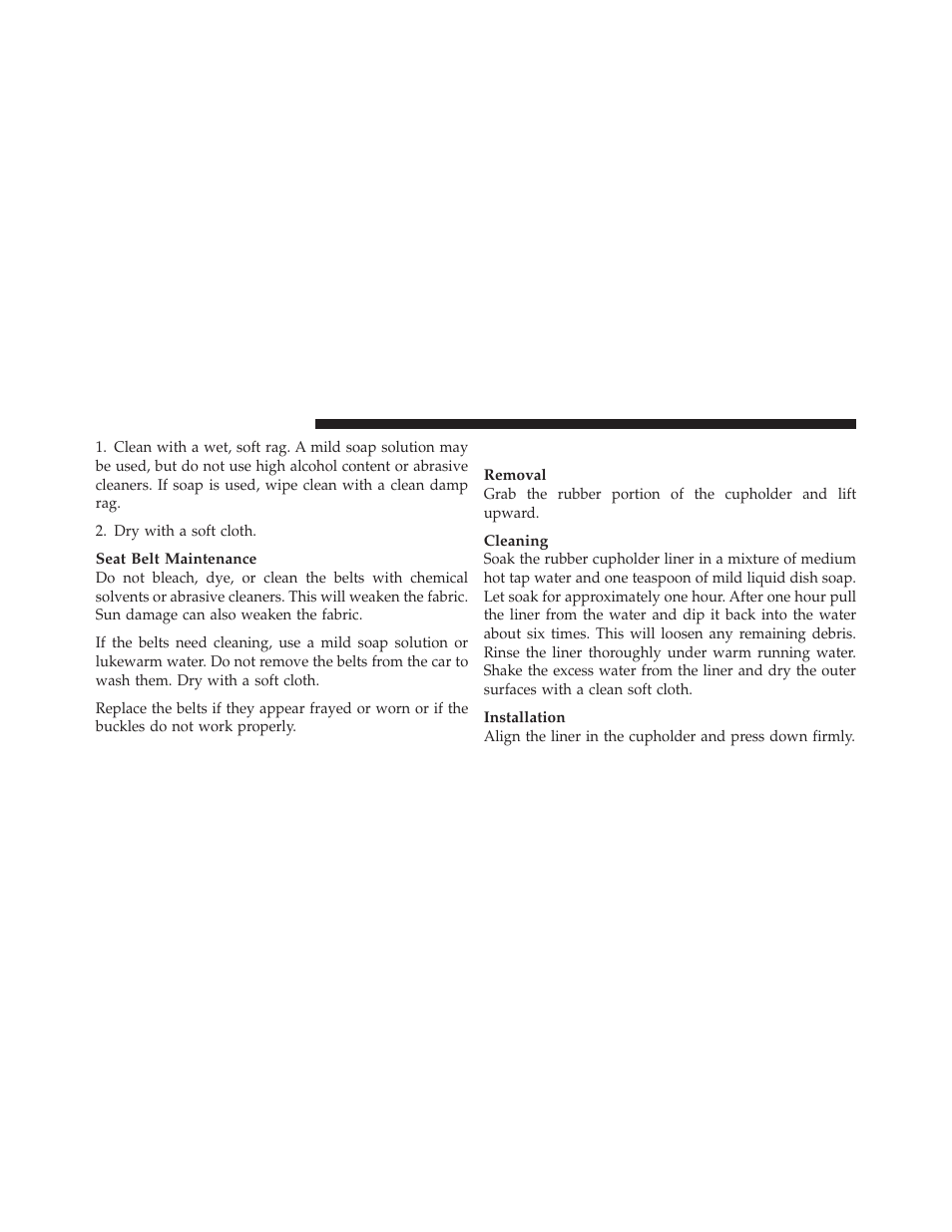 Cleaning center console cupholders | Dodge 2012 Avenger - Owner Manual User Manual | Page 454 / 514