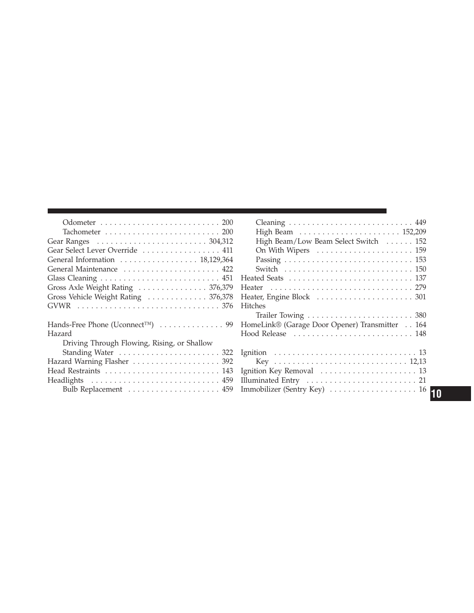 Dodge 2012 Avenger - Owner Manual User Manual | Page 501 / 514