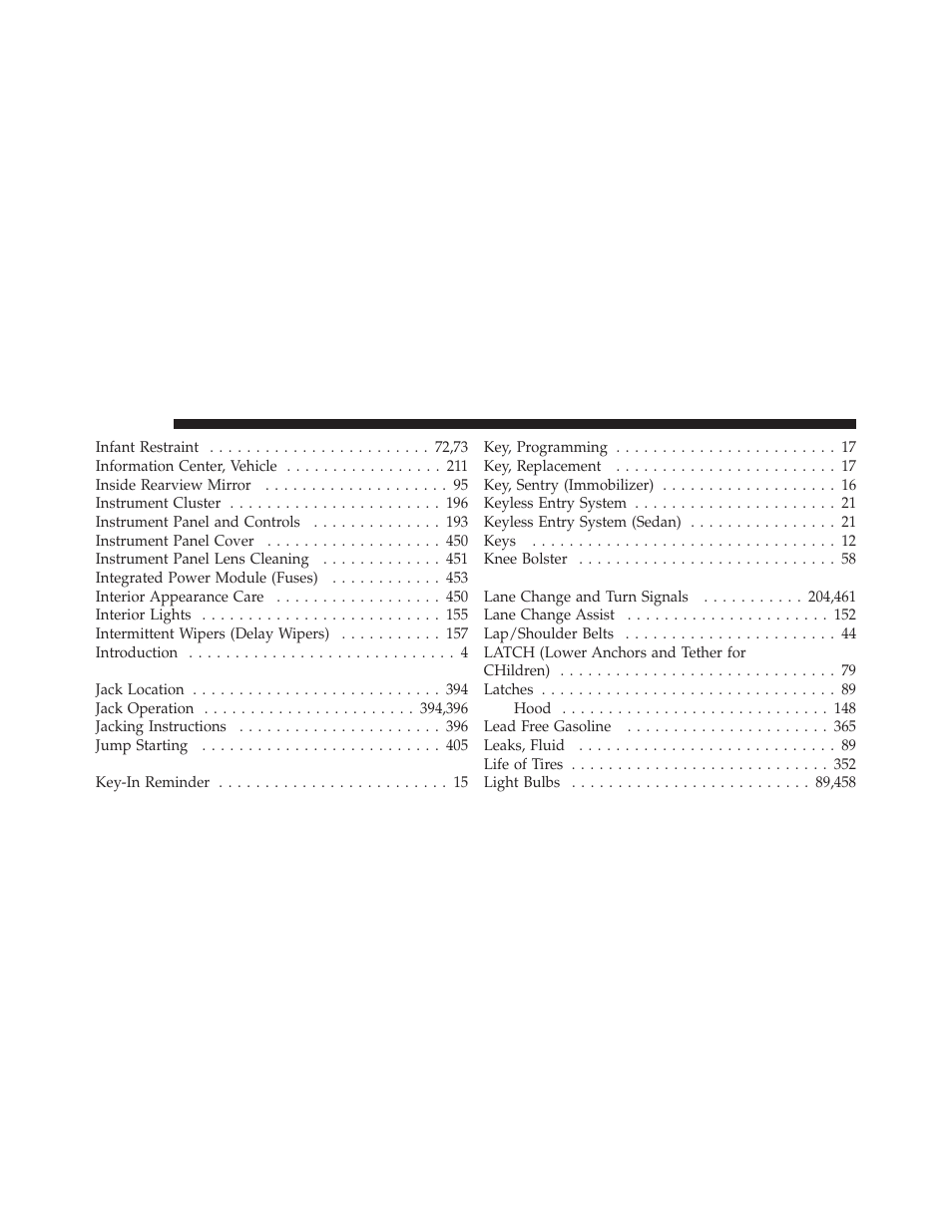 Dodge 2012 Avenger - Owner Manual User Manual | Page 502 / 514