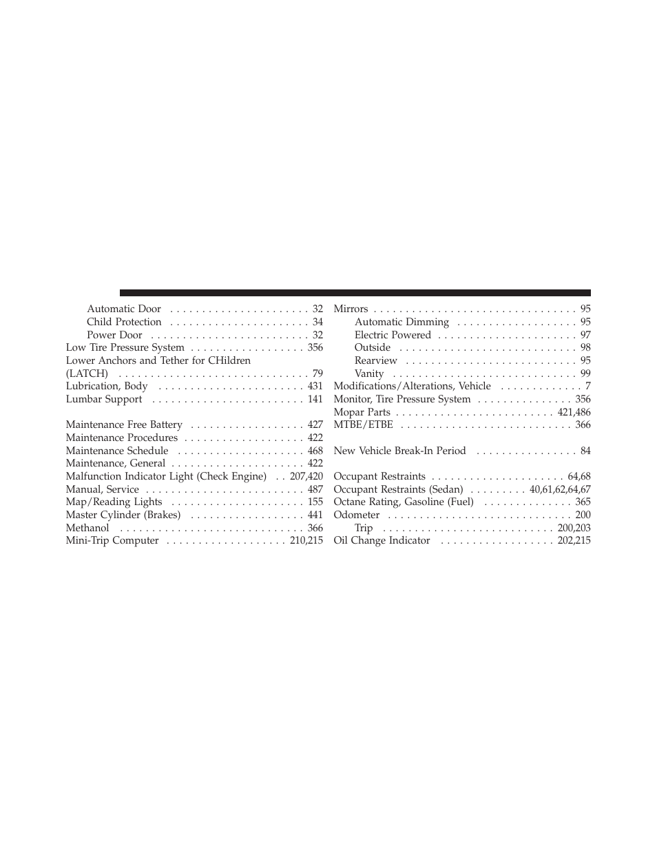 Dodge 2012 Avenger - Owner Manual User Manual | Page 504 / 514