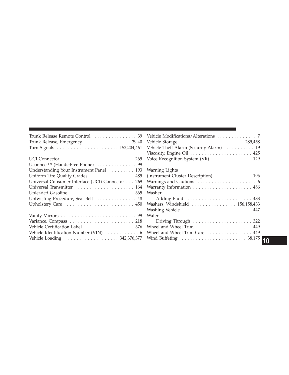 Dodge 2012 Avenger - Owner Manual User Manual | Page 511 / 514