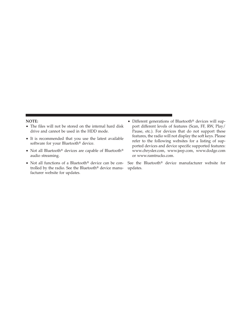 Ram Trucks MEDIA CENTER 730N for Jeep User Manual | Page 113 / 216