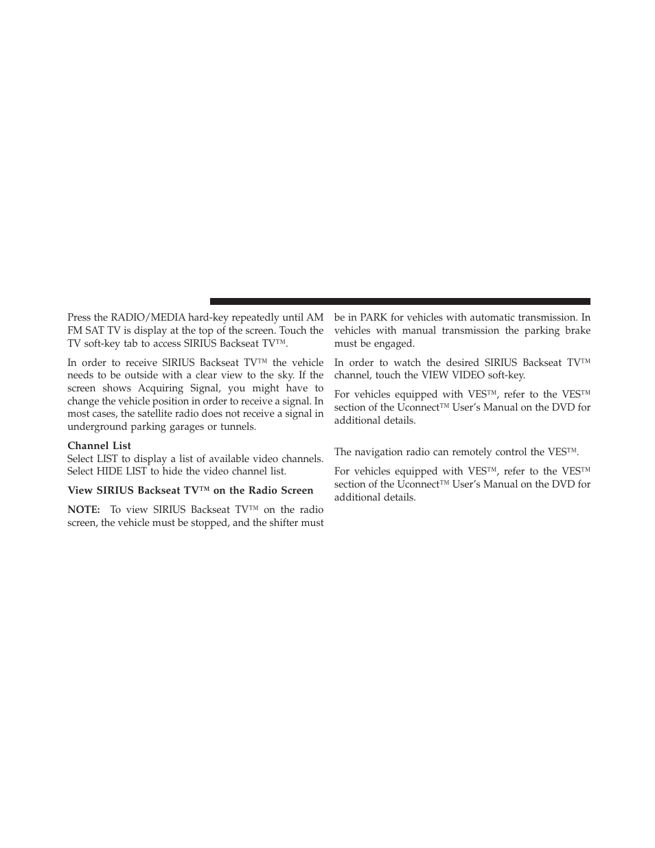 Video entertainment system (ves) | Ram Trucks MEDIA CENTER 730N for Jeep User Manual | Page 116 / 216