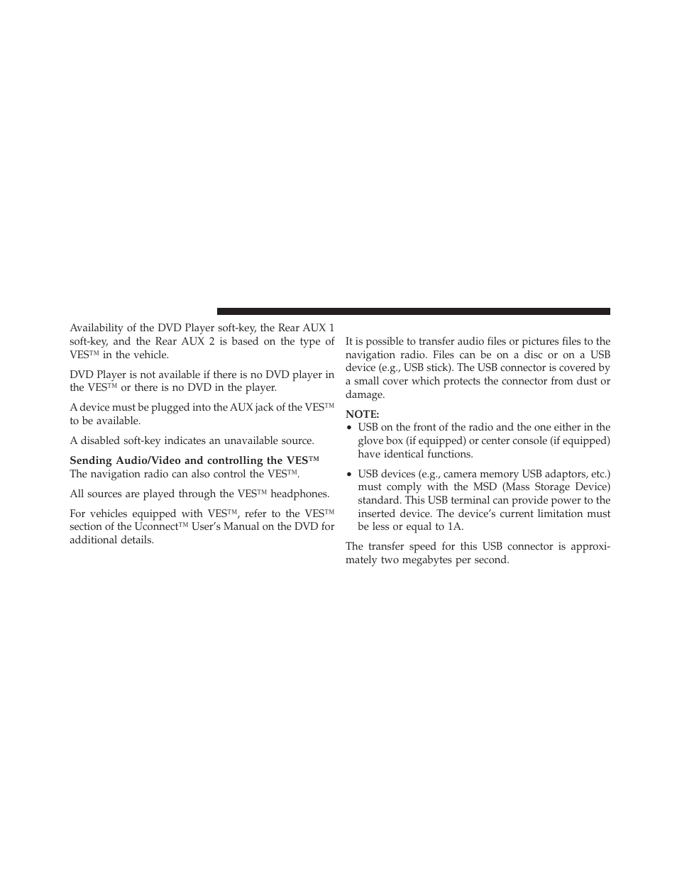 Usb connector | Ram Trucks MEDIA CENTER 730N for Jeep User Manual | Page 118 / 216