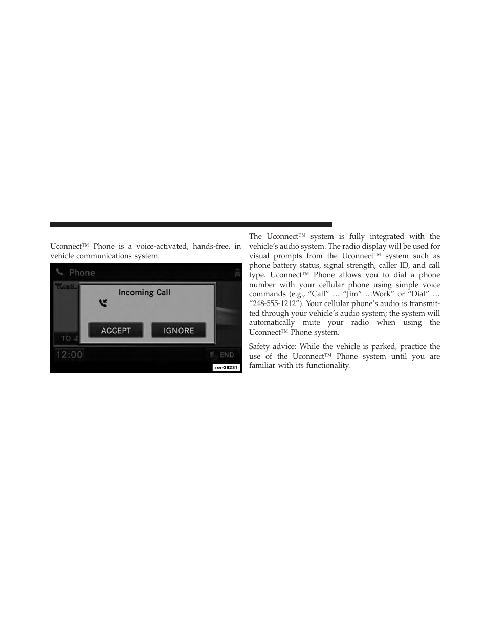 Uconnect™ phone | Ram Trucks MEDIA CENTER 730N for Jeep User Manual | Page 135 / 216