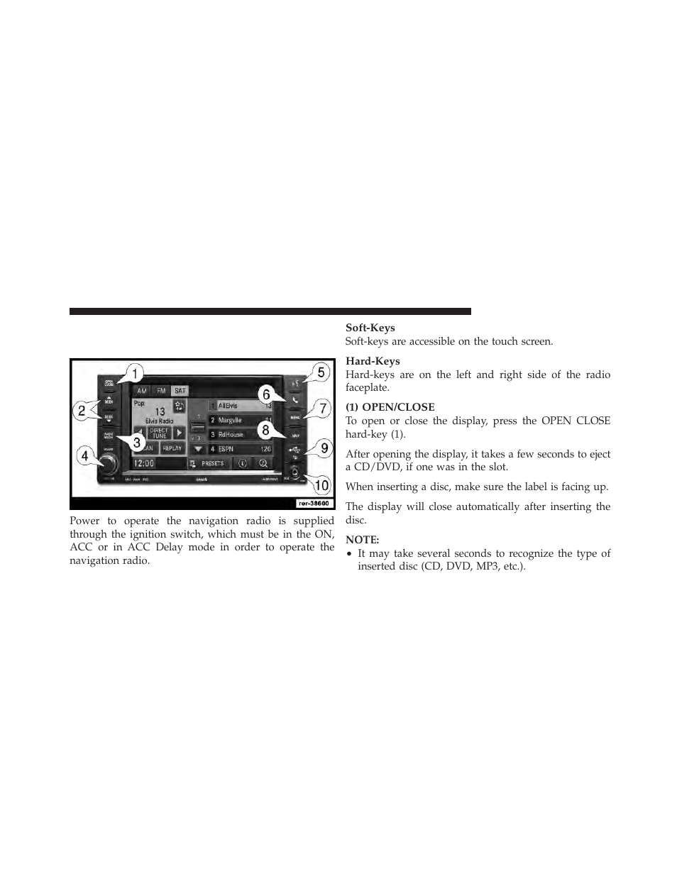 General handling, User interface elements | Ram Trucks MEDIA CENTER 730N for Jeep User Manual | Page 21 / 216