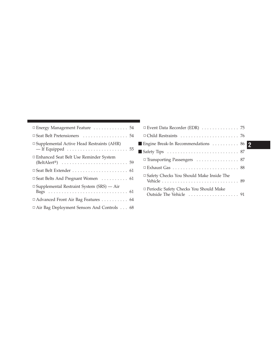 Dodge 2012 Caliber - Owner Manual User Manual | Page 13 / 506