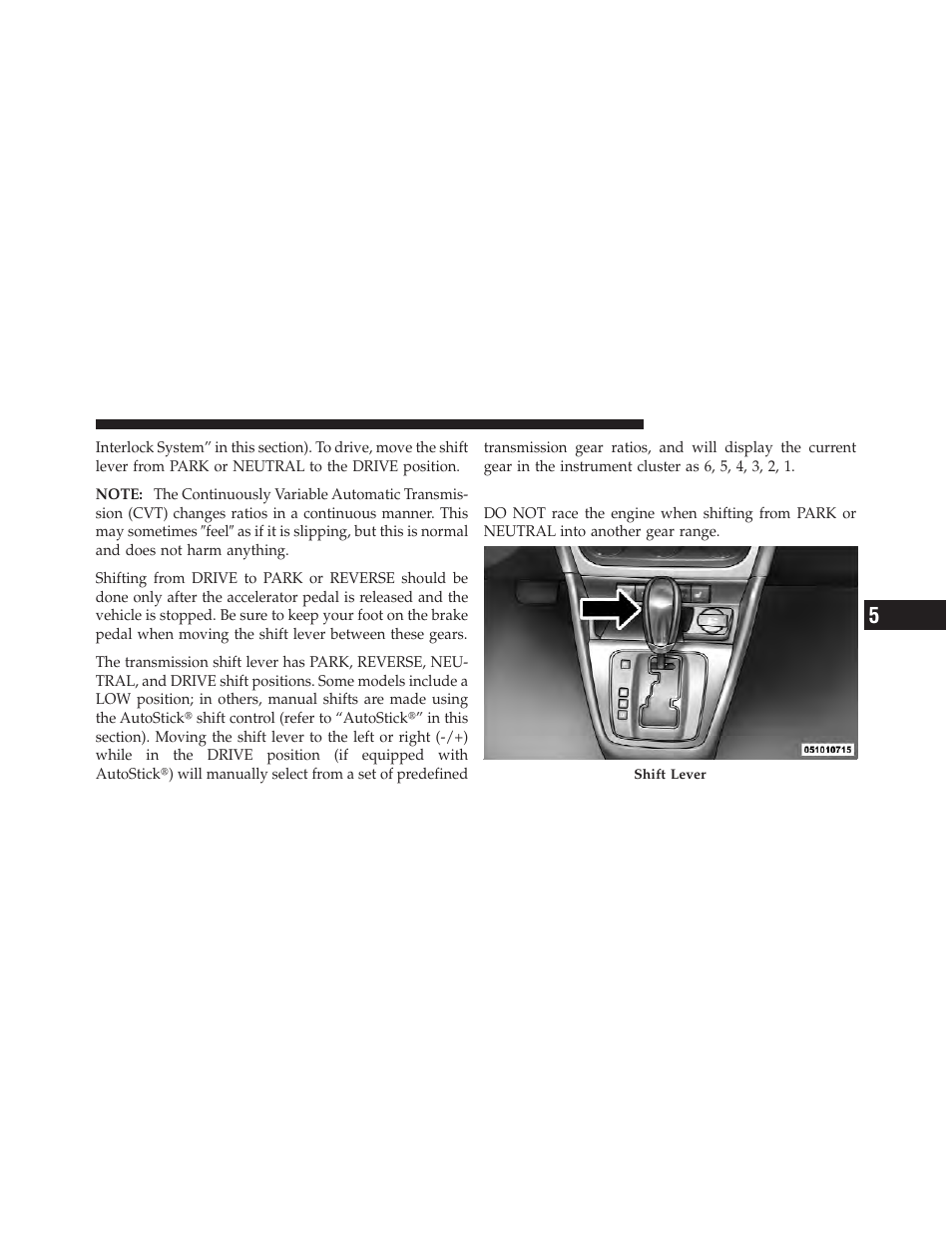 Gear ranges | Dodge 2012 Caliber - Owner Manual User Manual | Page 309 / 506