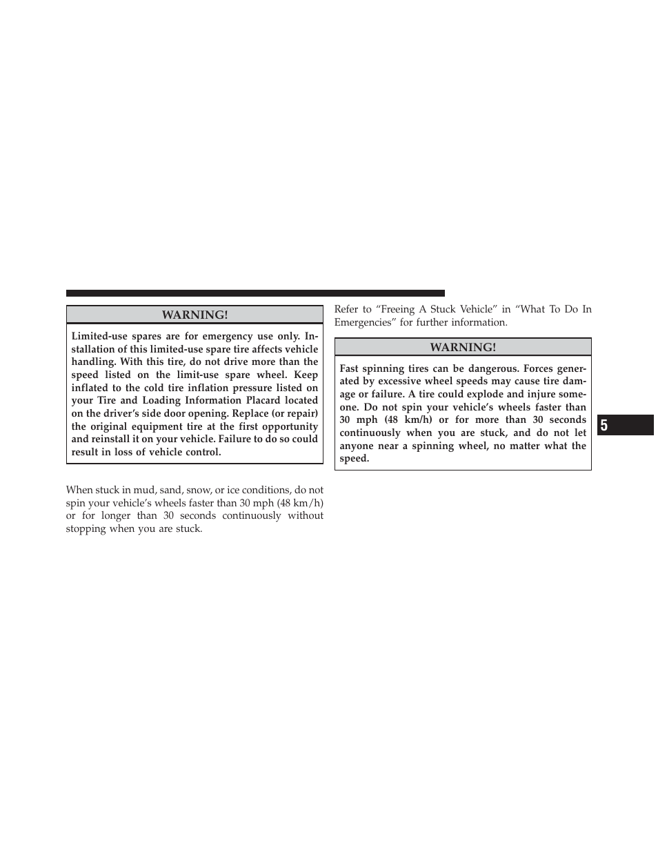 Tire spinning | Dodge 2012 Caliber - Owner Manual User Manual | Page 349 / 506