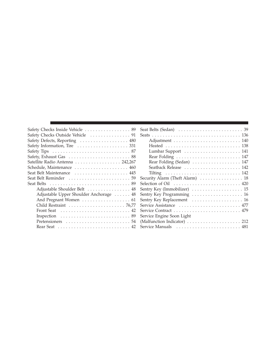 Dodge 2012 Caliber - Owner Manual User Manual | Page 500 / 506