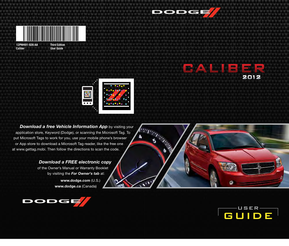 Guide, User | Dodge 2012 Caliber - User Guide User Manual | Page 100 / 100