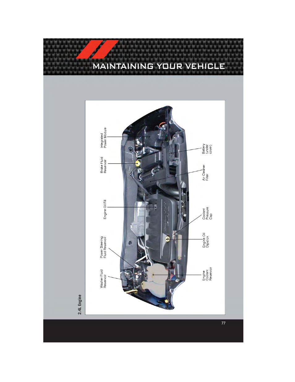 4l engine, Maintaining your vehicle | Dodge 2012 Caliber - User Guide User Manual | Page 79 / 100