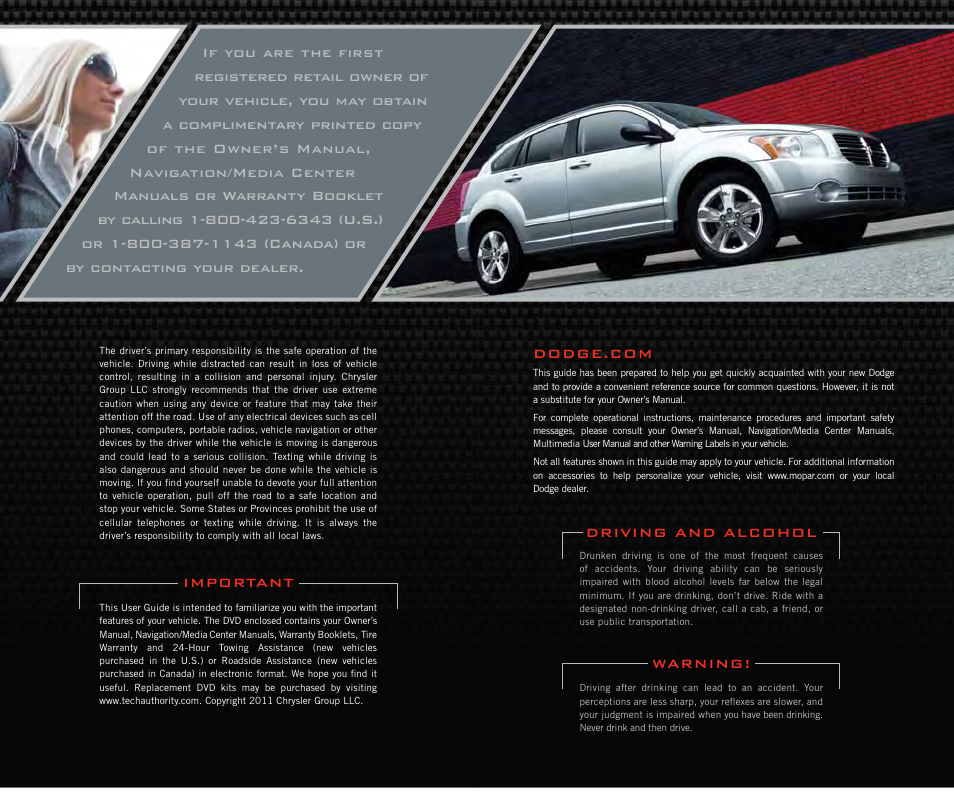 Dodge 2012 Caliber - User Guide User Manual | Page 99 / 100