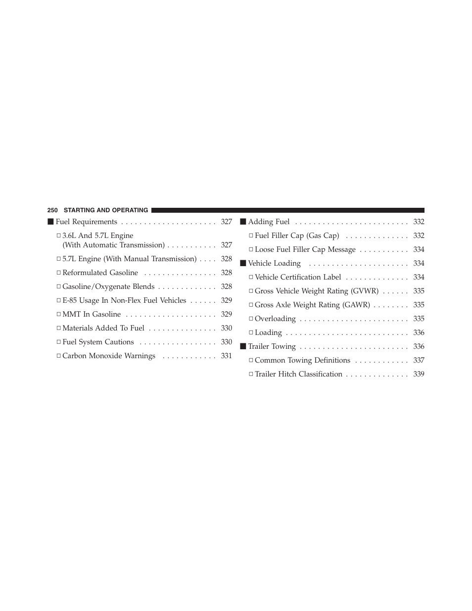 Dodge 2012 Challenger - Owner Manual User Manual | Page 252 / 494