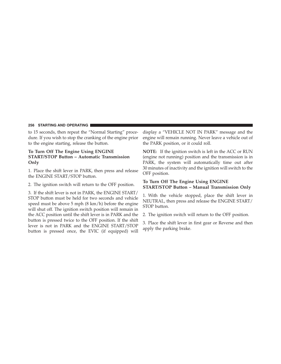 Dodge 2012 Challenger - Owner Manual User Manual | Page 258 / 494