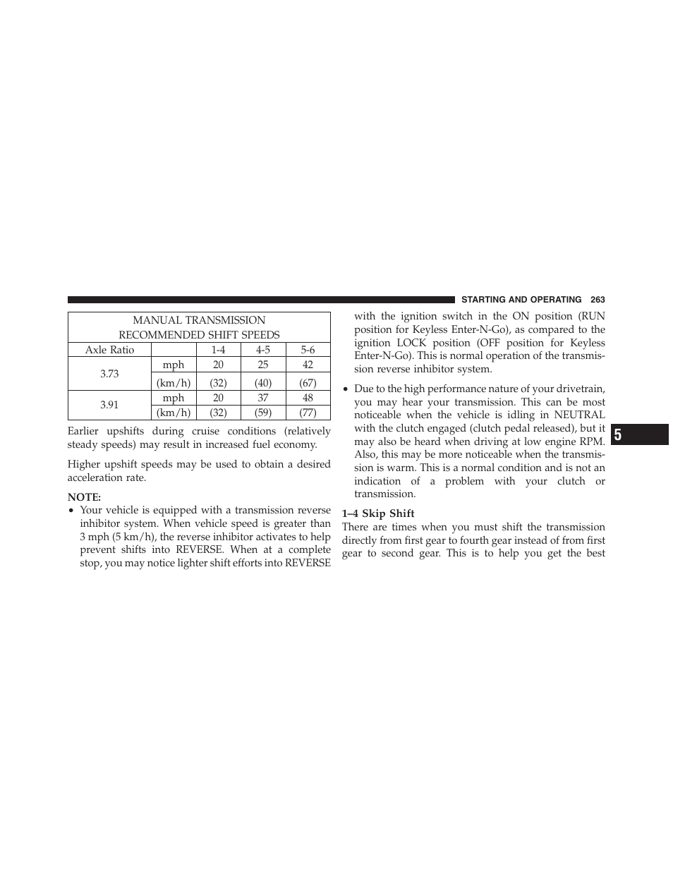 Dodge 2012 Challenger - Owner Manual User Manual | Page 265 / 494