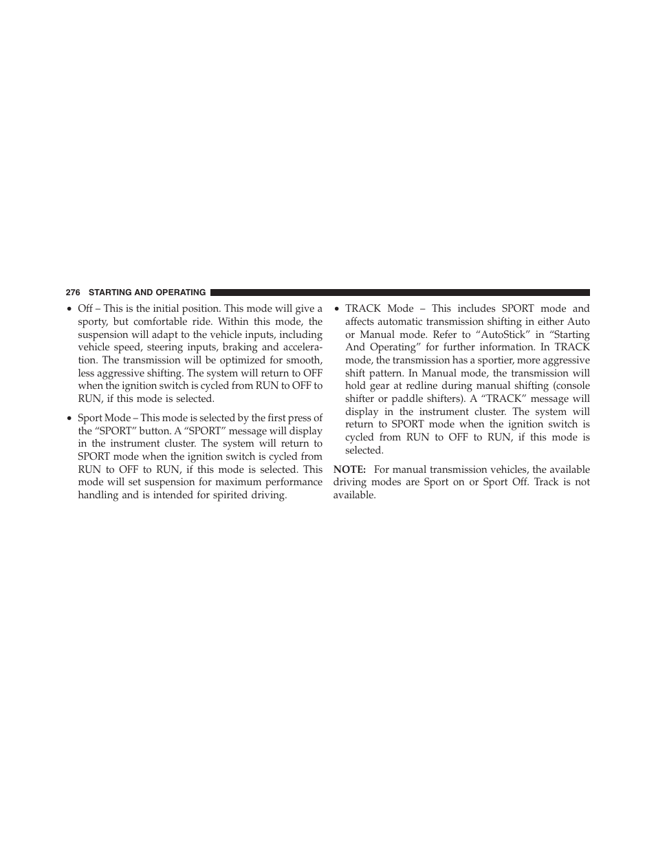 Dodge 2012 Challenger - Owner Manual User Manual | Page 278 / 494