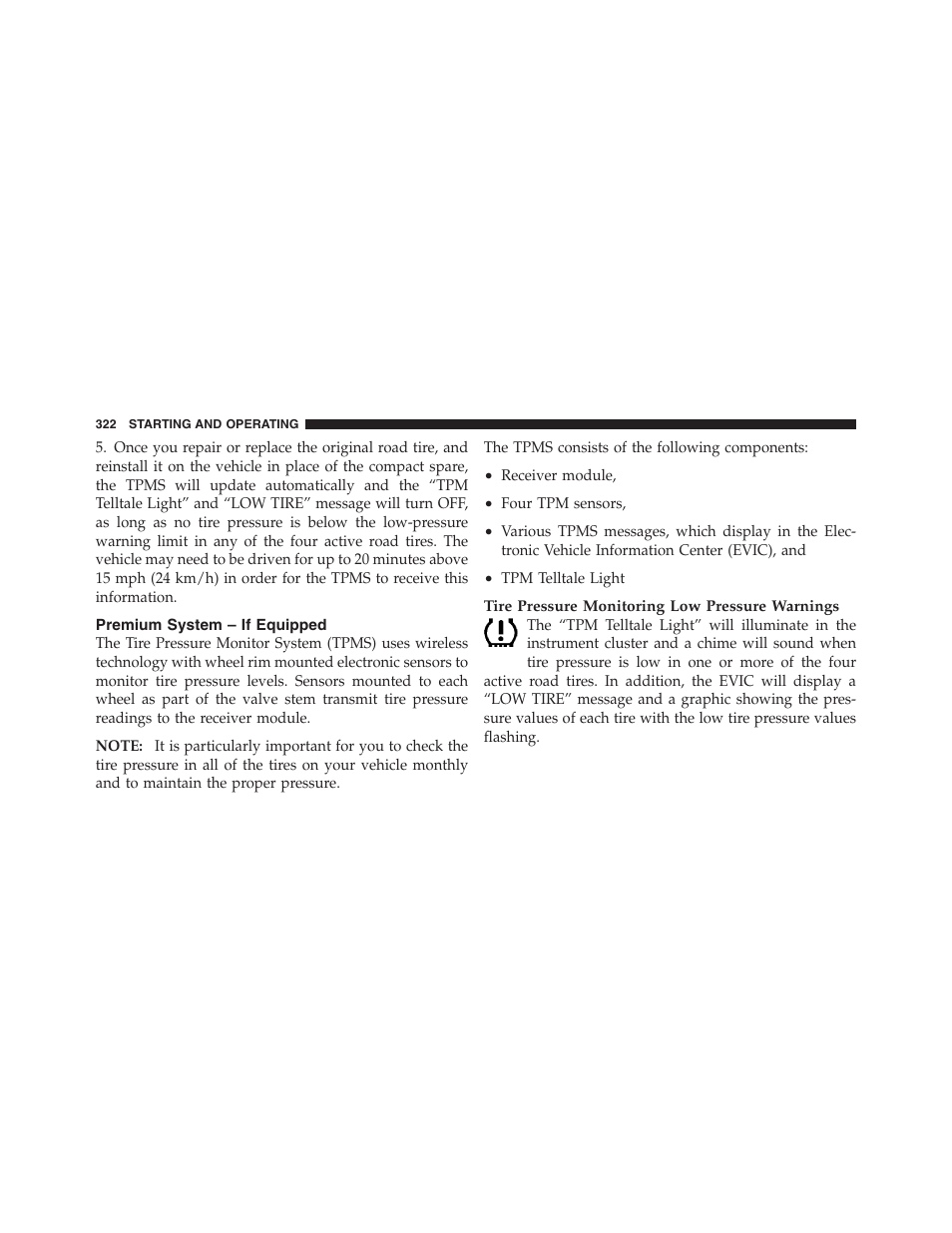 Premium system – if equipped | Dodge 2012 Challenger - Owner Manual User Manual | Page 324 / 494