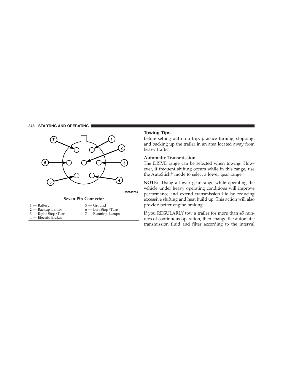 Towing tips | Dodge 2012 Challenger - Owner Manual User Manual | Page 348 / 494