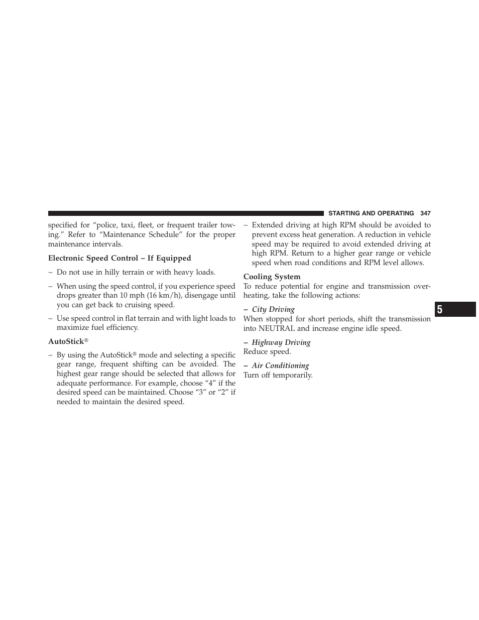 Dodge 2012 Challenger - Owner Manual User Manual | Page 349 / 494