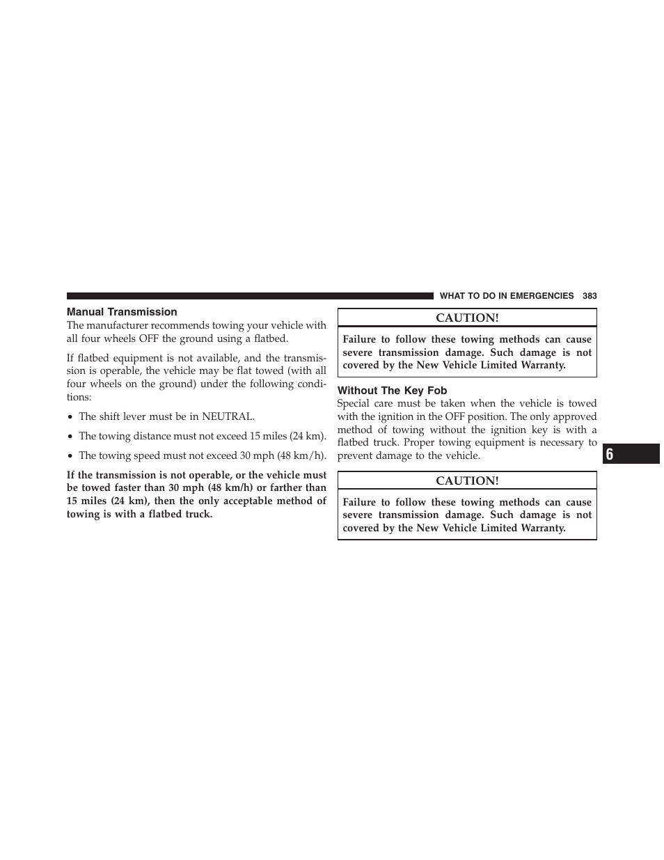 Manual transmission, Without the key fob | Dodge 2012 Challenger - Owner Manual User Manual | Page 385 / 494