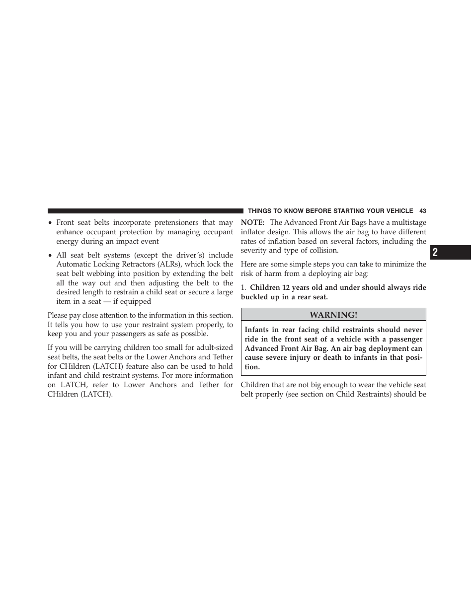 Dodge 2012 Challenger - Owner Manual User Manual | Page 45 / 494