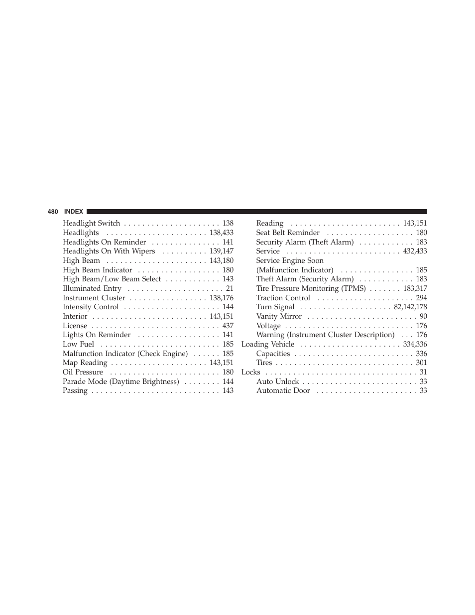 Dodge 2012 Challenger - Owner Manual User Manual | Page 482 / 494