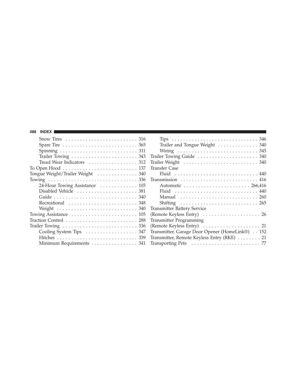 Dodge 2012 Challenger - Owner Manual User Manual | Page 490 / 494
