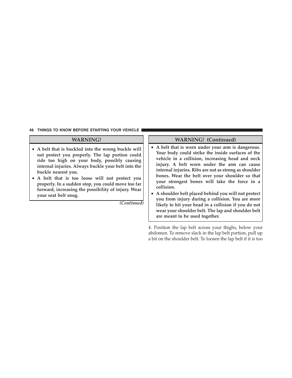 Dodge 2012 Challenger - Owner Manual User Manual | Page 50 / 494