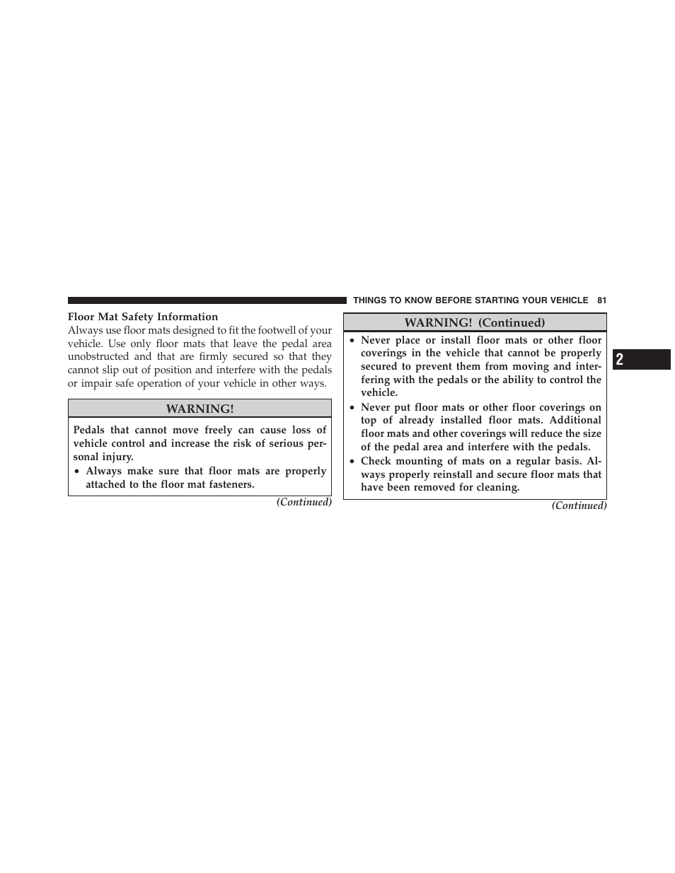 Dodge 2012 Challenger - Owner Manual User Manual | Page 83 / 494